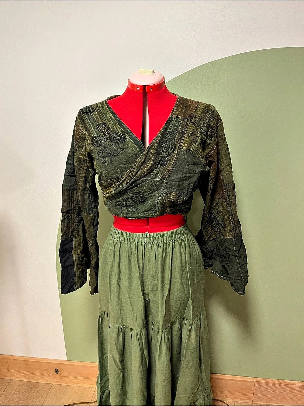 CUTE THINGS PATCHWORK WRAP TOP - Picture 3 of 8